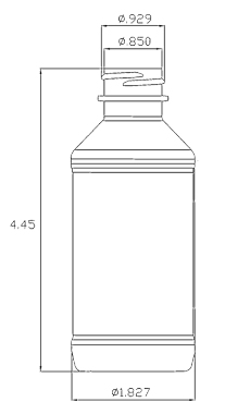 118.3CC CLEAR MODERN ROUND PET PLASTIC BOTTLE - 24 400 NECK-detail image
