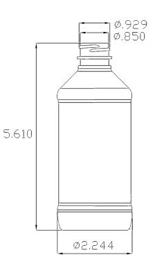 236.6CC CLEAR MODERN ROUND PET PLASTIC BOTTLE - 24 400 NECK-detail image