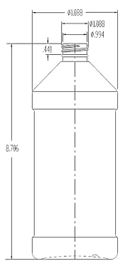 946.35CC NATURAL MODERN ROUND HDPE PLASTIC BOTTLE - 28 410 NECK-detail image