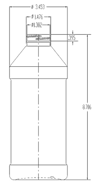 946.35CC NATURAL MODERN ROUND HDPE PLASTIC BOTTLE - 38 400 NECK-detail image