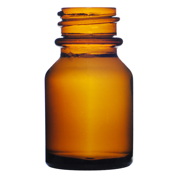 10CC AMBER WIDE MOUTH PACKER GLASS BOTTLE - 20-405 NECK-detail image