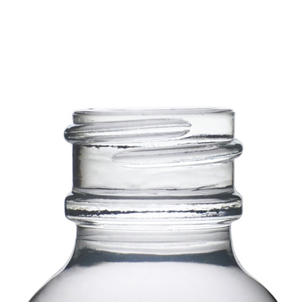 1OZ FLINT BOSTON ROUND GLASS BOTTLE - 20-405 NECK-detail image
