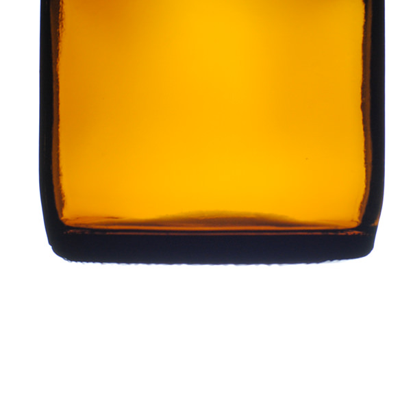 4OZ AMBER BOSTON ROUND GLASS BOTTLE - 22-405 NECK-detail image