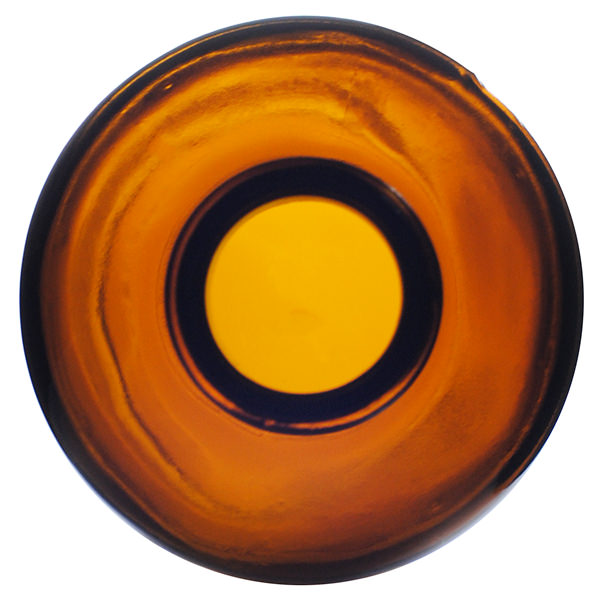 4OZ AMBER BOSTON ROUND GLASS BOTTLE - 22-405 NECK-detail image
