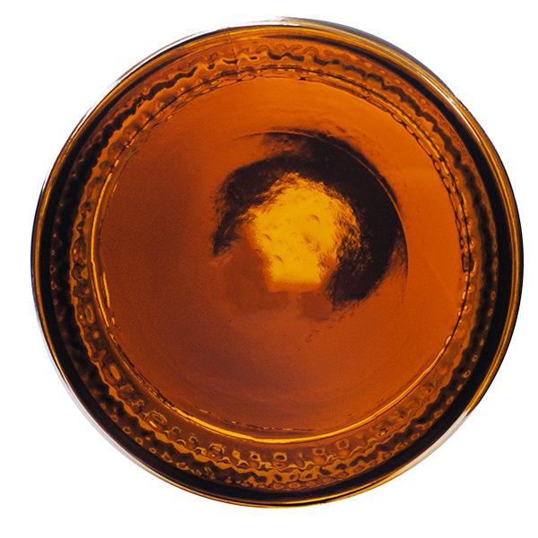 4OZ AMBER BOSTON ROUND GLASS BOTTLE - 22-405 NECK-detail image