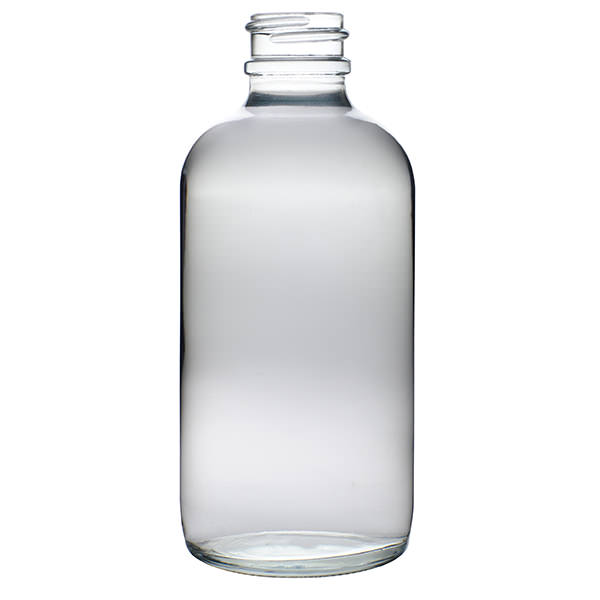 4OZ FLINT BOSTON ROUND GLASS BOTTLE - 22-405 NECK-detail image