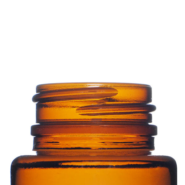 50CC AMBER WIDE MOUTH PACKER GLASS BOTTLE - 33-405 NECK-detail image