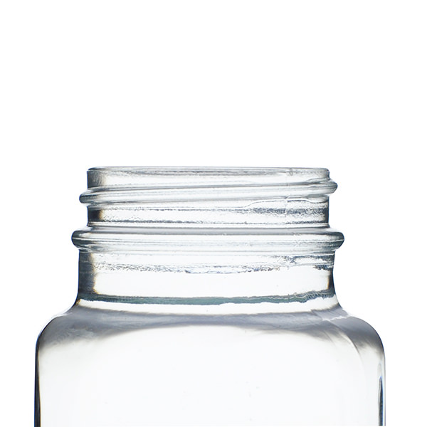 8OZ FLINT FRENCH SQUARE GLASS BOTTLE - 43-405 NECK-detail image
