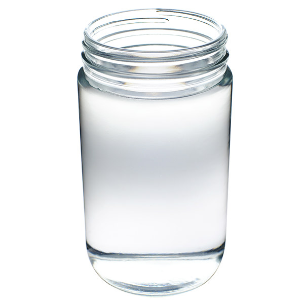 32OZ FLINT STRAIGHT-SIDED ROUND GLASS JAR - 89-405 NECK