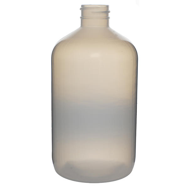 16OZ NATURAL BOSTON ROUND HDPE WITH 28-400 NECK FINISH-detail image