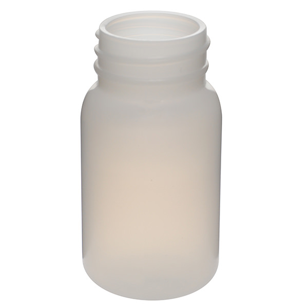 60CC NATURAL WIDE MOUTH ROUND HDPE WITH 33-400 NECK FINISH