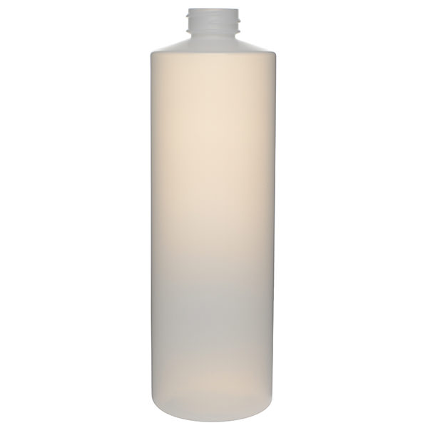 16OZ NATURAL REGULAR CYLINDER HDPE WITH 28-400 NECK FINISH-detail image