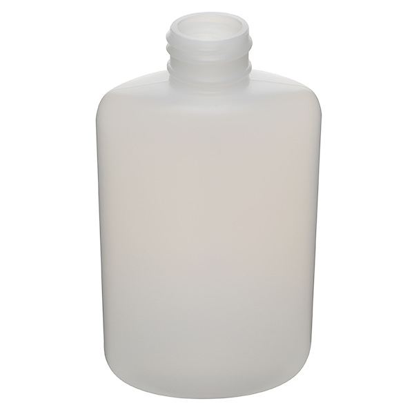 4OZ NATURAL STRAIGHT-SIDED OVAL HDPE WITH 24-410 NECK FINISH