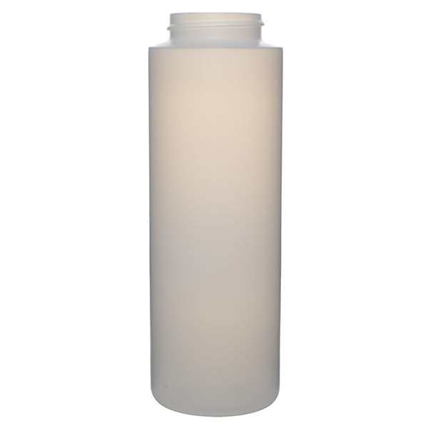 8OZ NATURAL REGULAR CYLINDER HDPE WITH 38-400 NECK FINISH-detail image