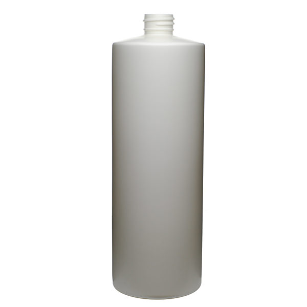 32OZ WHITE HDPE WINDOW STRIPE CYLINDER ROUND  WITH 28-410 NECK FINISH-detail image