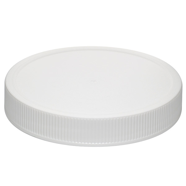 70MM WHITE 3 LEAD SHALLOW FLAT SEAL FINE RIB / MATTE CENTER / RING TOP PP