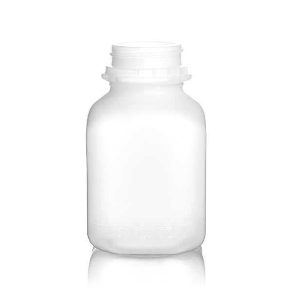 8OZ NATURAL HDPE JUICE SQUARE - 38-400