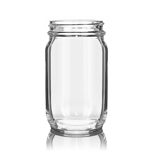 Glass Square Victorian Jar, Clear, 6 Oz, 58TW Neck Finish