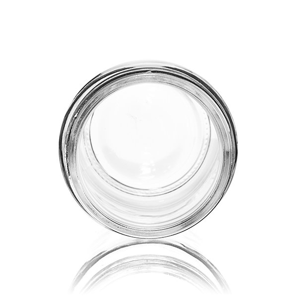 8oz (240ml) Flint (Clear) Paragon Round Glass Jar - 58-400 Neck