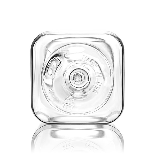 16OZ CLEAR WIDE MOUTH BEVERAGE SQUARE BOTTLE - 38-385-detail image