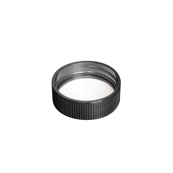 38MM BLACK RIB SIDE / SMOOTH CENTER PP ROULLETTE CAP WITH FOAM LINER-detail image