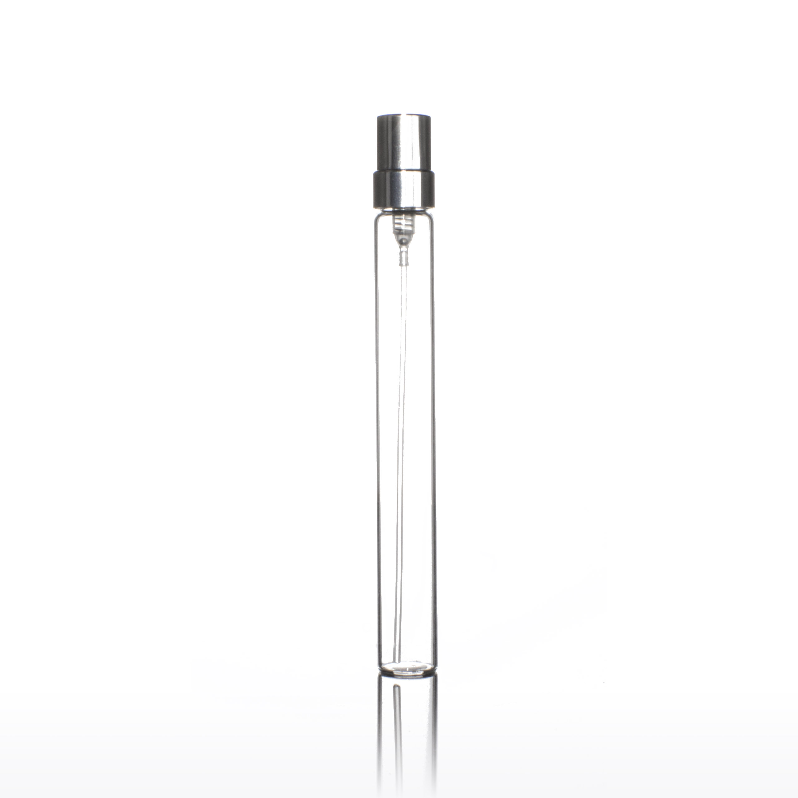 10ML FLINT GLASS REPLICA STILO VIAL WITH METAL SCREW PUMP 50MCL OUTPUT - 11MM NECK-detail image