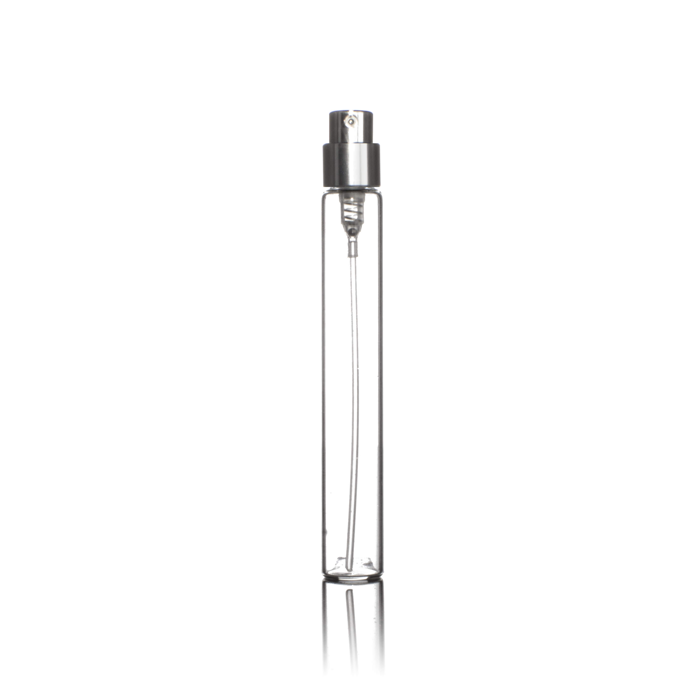 7.5ML FLINT GLASS REPLICA STILO VIAL WITH METAL SEAL TIGHT PUMP 50MCL OUTPUT - 10MM NECK