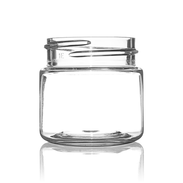 1OZ CLEAR PET WIDE MOUTH JAR ROUND - 38-400 NECK