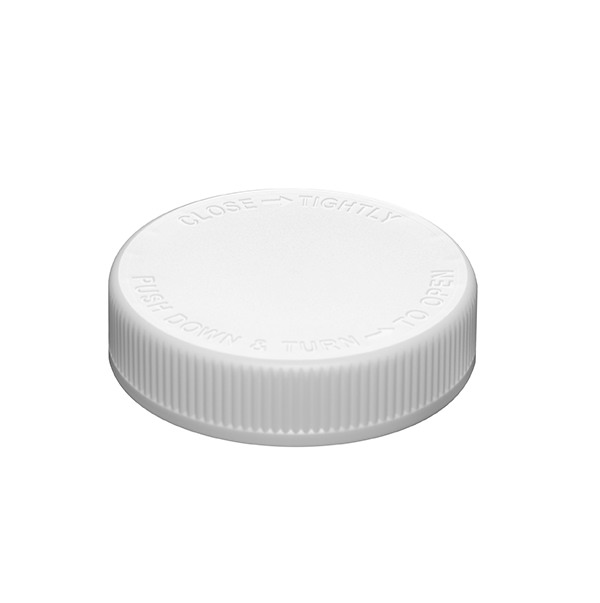 63-400 WHITE RIB SIDE PP CHILD RESISTANT (CRC) CLOSURE