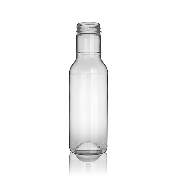 12OZ CLEAR PET RING NECK SALAD DRESSING ROUND BOTTLE - 38-400 NECK