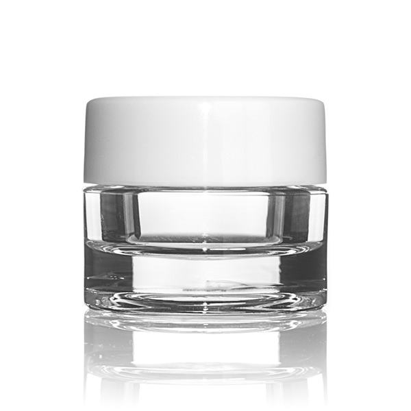 7ML CLEAR HEAVY WALL ROUND PETG PLASTIC JAR - 33-400 NECK-detail image