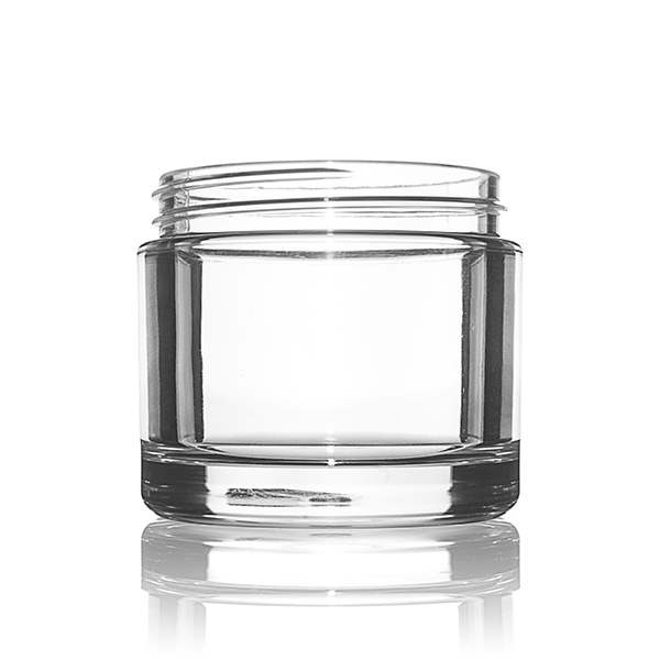 75ML CLEAR HEAVY WALL ROUND PETG PLASTIC JAR - 58-400 NECK