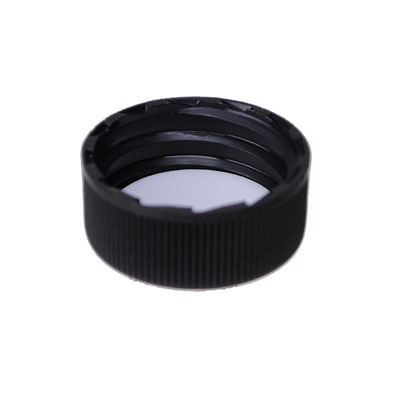 22-400 BLACK RIB SIDE MATTE TOP PLASTIC SCREW CAP - F217 LINER-detail image