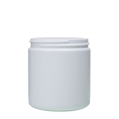 8OZ WHITE HDPE STRAIGHT SIDED WIDE MOUTH JAR ROUND WITH 70-400 NECK FINISH