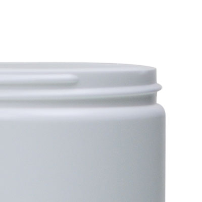 8OZ WHITE HDPE STRAIGHT SIDED WIDE MOUTH JAR ROUND WITH 70-400 NECK FINISH-detail image