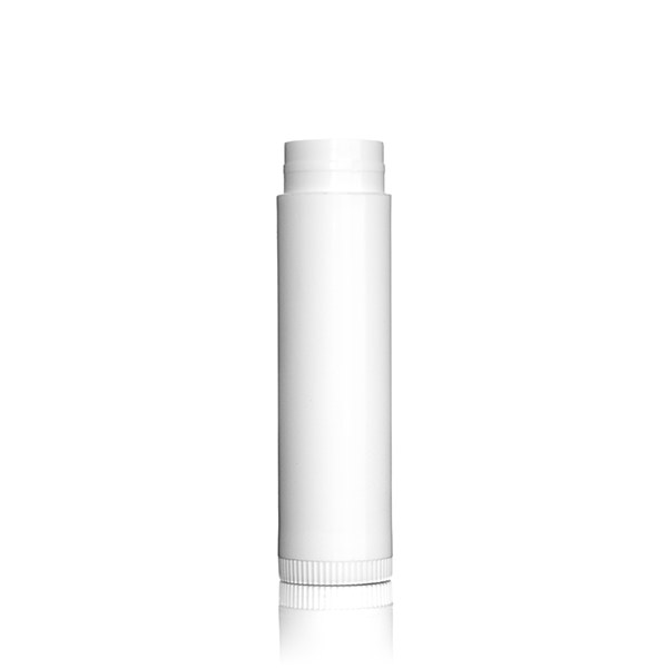 0.13OZ WHITE LIP BALM ASSEMBLY WITH 0.620" KNURL SCREW CYLINDER PP PLASTIC  - 13.8MM-detail image