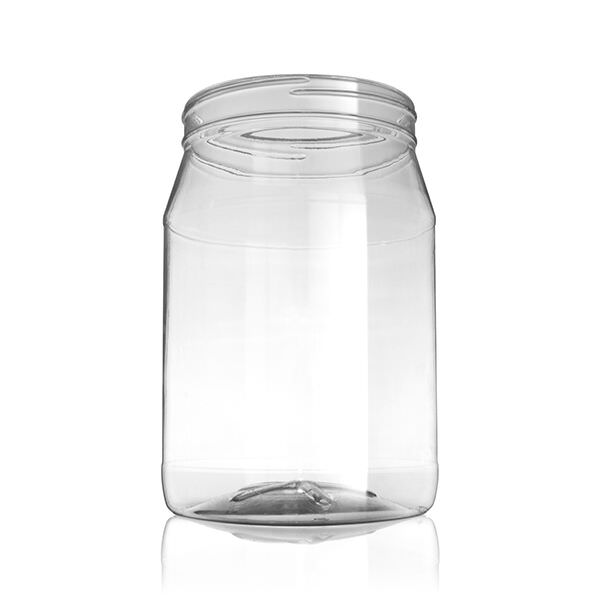 64OZ CLEAR PET WIDE MOUTH JAR ROUND - 110-400 NECK