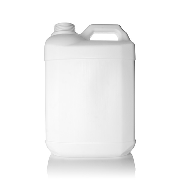 10L WHITE HDPE N/G HANDLE F-STYLE RECTANGULAR - 63-IND NECK