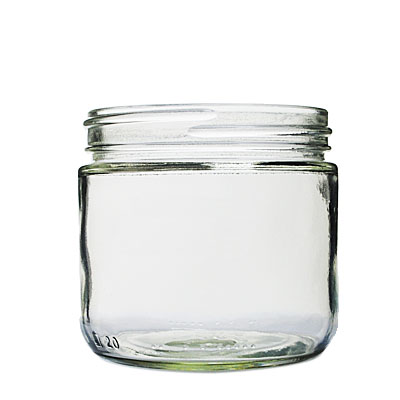 12OZ FLINT GLASS CREAM/SALSA ROUND - 82-405 NECK