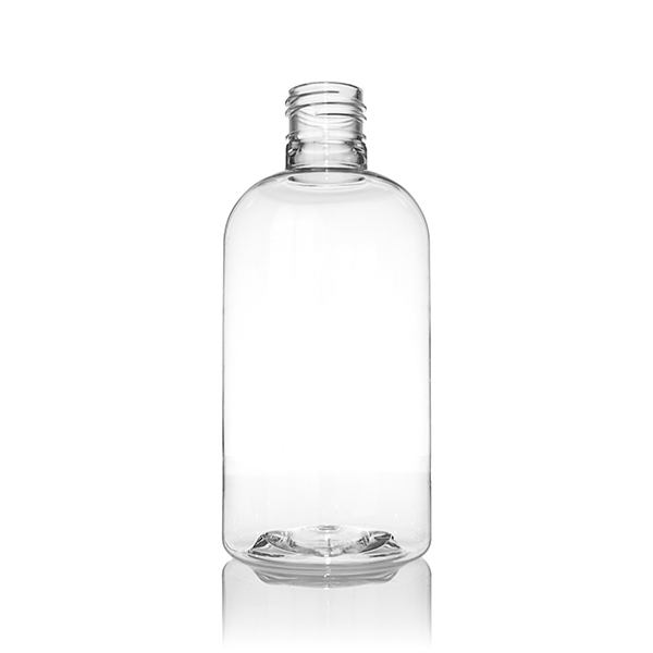8OZ CLEAR PET BOSTON ROUND - 24-415 NECK
