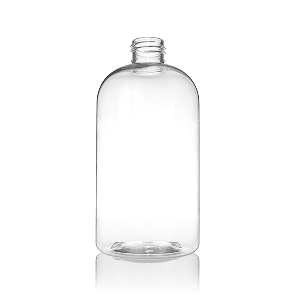 12OZ CLEAR PET 35 PERCENT BOSTON ROUND - 24-410 NECK