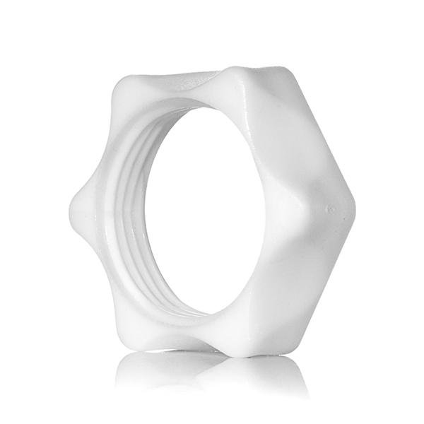 3/4" WHITE NUT FOR 3/4" FAUCET WITH PARALLEL THREAD AND GASKET
