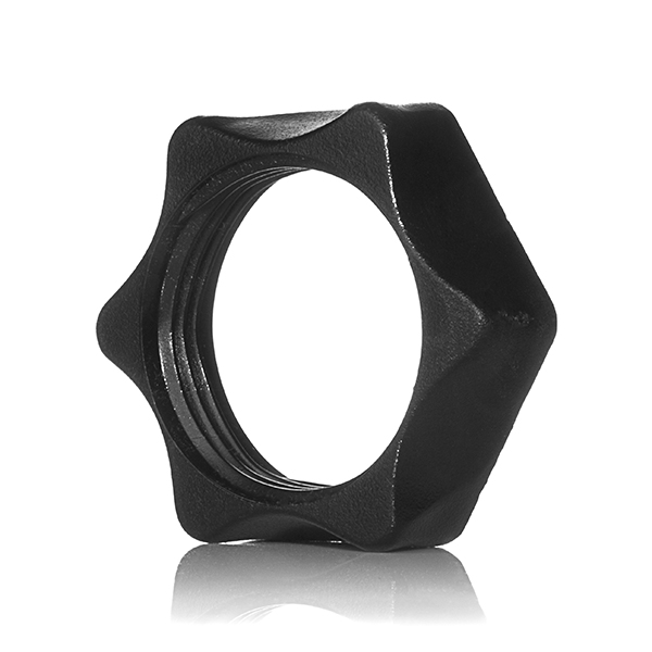 3/4" BLACK NUT FOR 3/4" FAUCET WITH PARALLEL THREAD AND GASKET