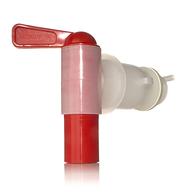 RED / NATURAL SMOOTH SIDE PP/HDPE 3/4" AEROFLOW TAP