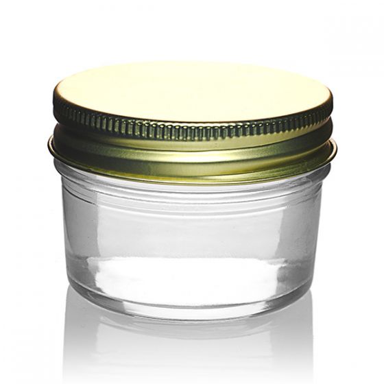 4OZ FLINT GLASS JELLY JAR TAPERED ROUND  WITH 70-450 NECK FINISH-detail image