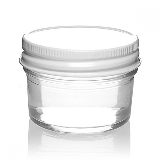 4OZ FLINT GLASS JELLY JAR TAPERED ROUND  WITH 70-450 NECK FINISH-detail image