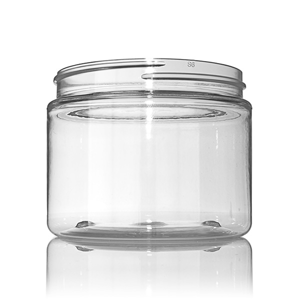 6OZ CLEAR PET WIDE MOUTH JAR ROUND - 70-400 NECK