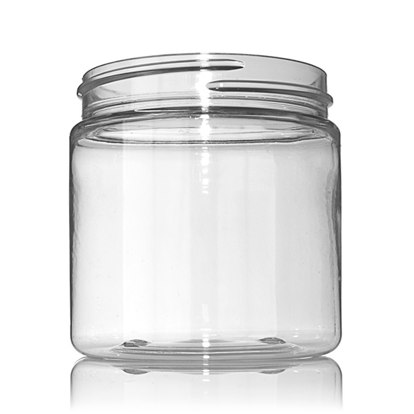 4OZ CLEAR PET WIDE MOUTH JAR ROUND - 58-400 NECK