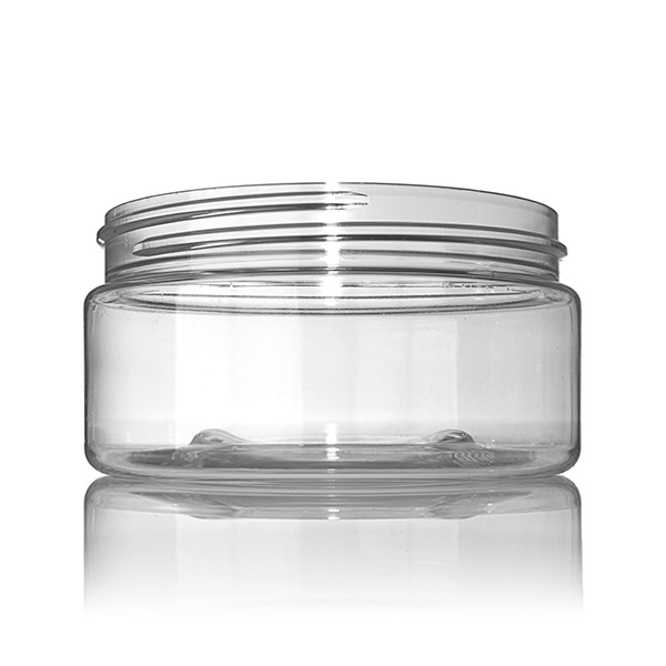 8OZ CLEAR PET STRAIGHT SIDED JAR ROUND - 89-400 NECK