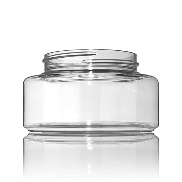 4OZ CLEAR PET POWELL JAR ROUND - 58-400 NECK